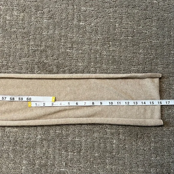 J. Hillburn Cashmere Scarf Cream 76” long - Picture 4 of 5